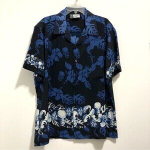 Kannington Men’s Summer Short Sleeve Shirt Hawaiian Floral Design